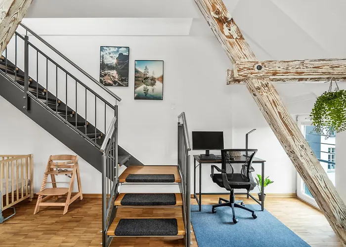 Apartment Dnd Design Loft I 170qm I Parken I Balkon I Workstation I Netflix I Kaffee I Waschmaschine I Trockner I Xbox I Ausblick Würzburg