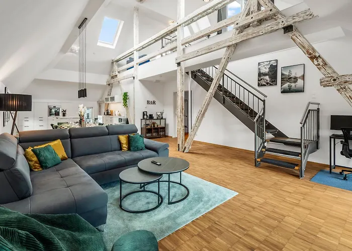 Dnd Design Loft I 170qm I Parken I Balkon I Workstation I Netflix I Kaffee I Waschmaschine I Trockner I Xbox I Ausblick Apartment