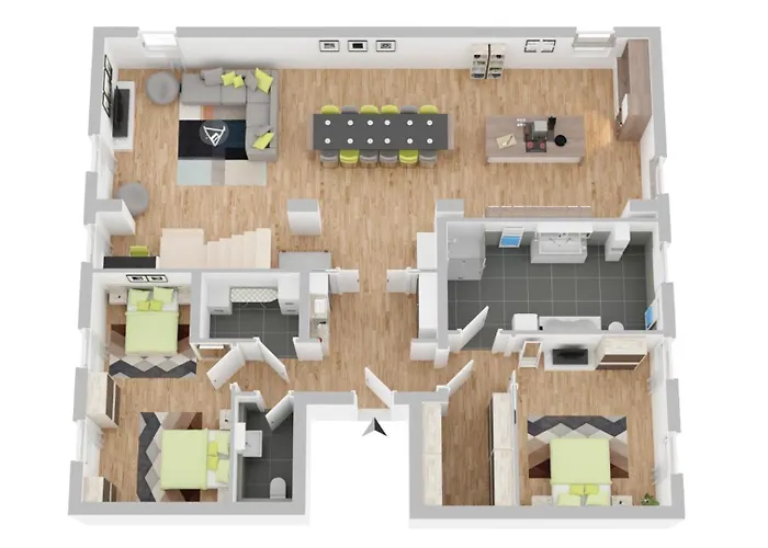 Apartment Dnd Design Loft I 170qm I Parken I Balkon I Workstation I Netflix I Kaffee I Waschmaschine I Trockner I Xbox I Ausblick Würzburg