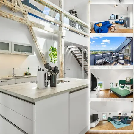 Dnd Design Loft I 170qm I Parken I Balkon I Workstation I Netflix I Kaffee I Waschmaschine I Trockner I Xbox I Ausblick